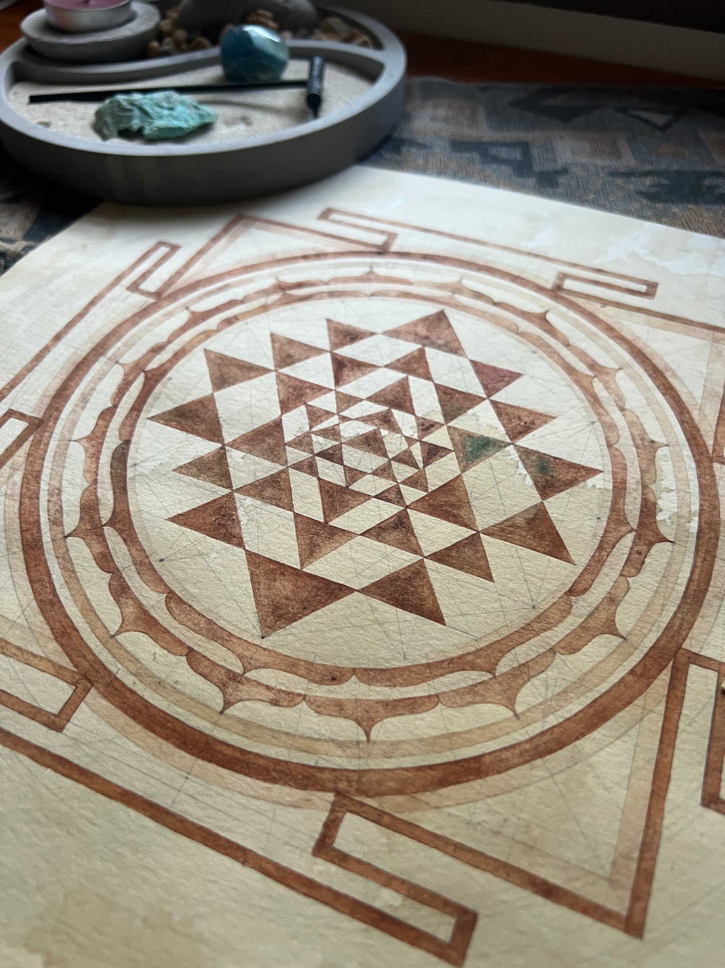 Sri Yantra, meditacion, Palma de Mallorca, geometria sagrada, hindusimo, tradicion vedica, Shiva y Shakti, divino masculino sagrado femenino
