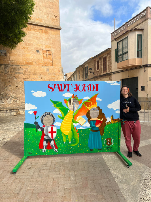 SANT JORDI en Sencelles: leyenda viva sobre mural