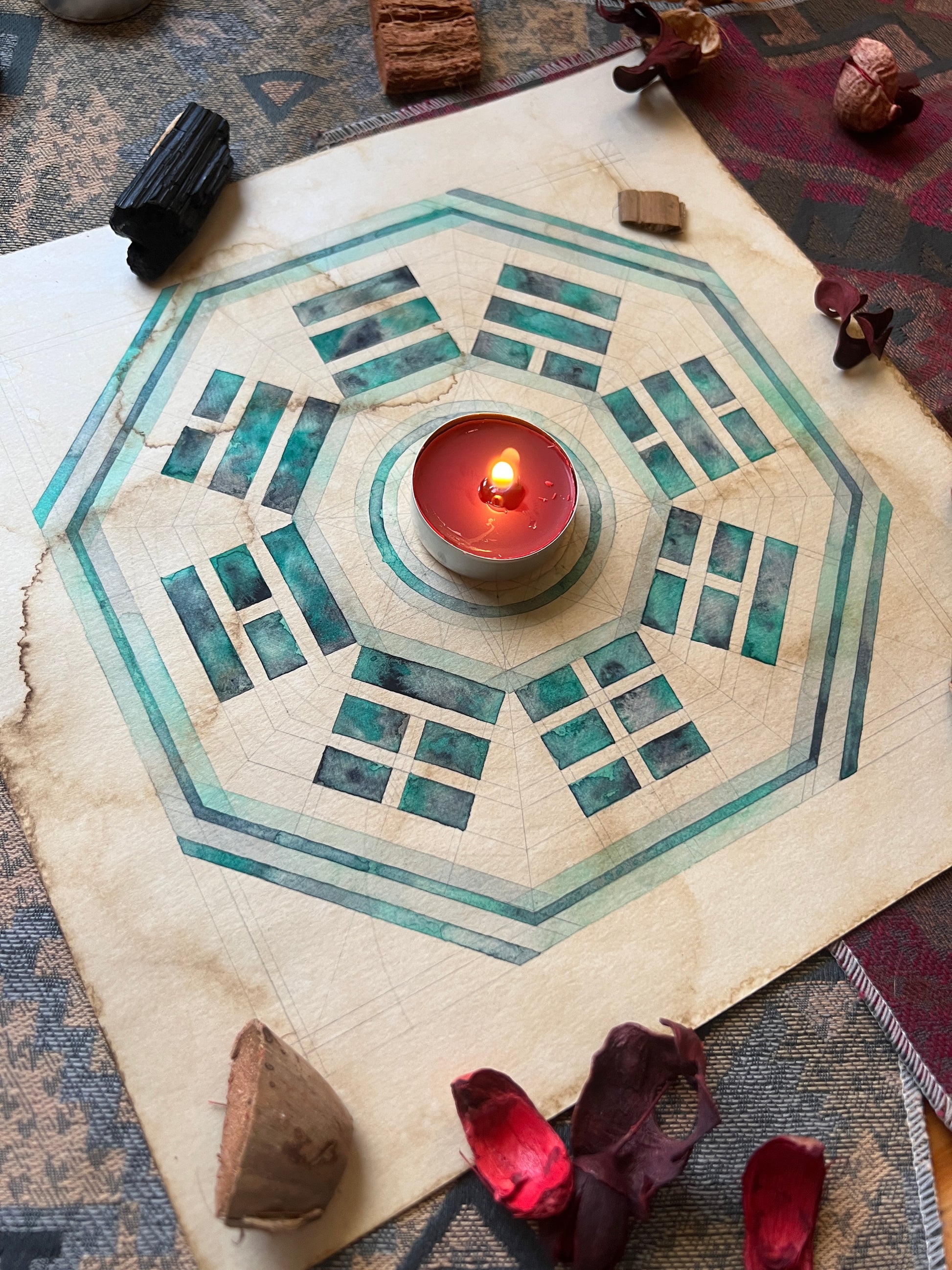 Geomancia, I ching, Bagua, Geometría sagrada
