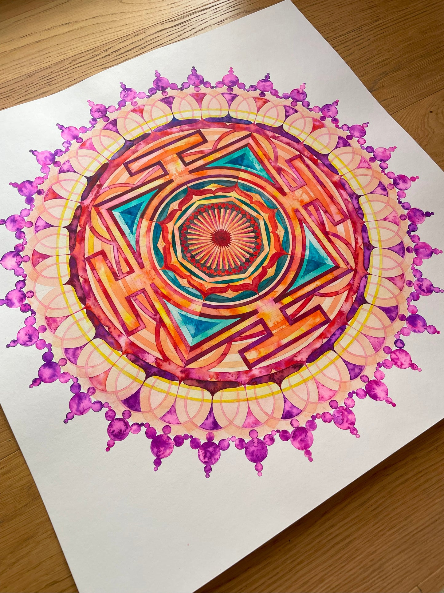 NEW MATRIX - Sacred Geometry Mandala in Watercolor